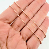 Cadena Militar 8.6g / 60cm / 1mm Oro Rosa 18K