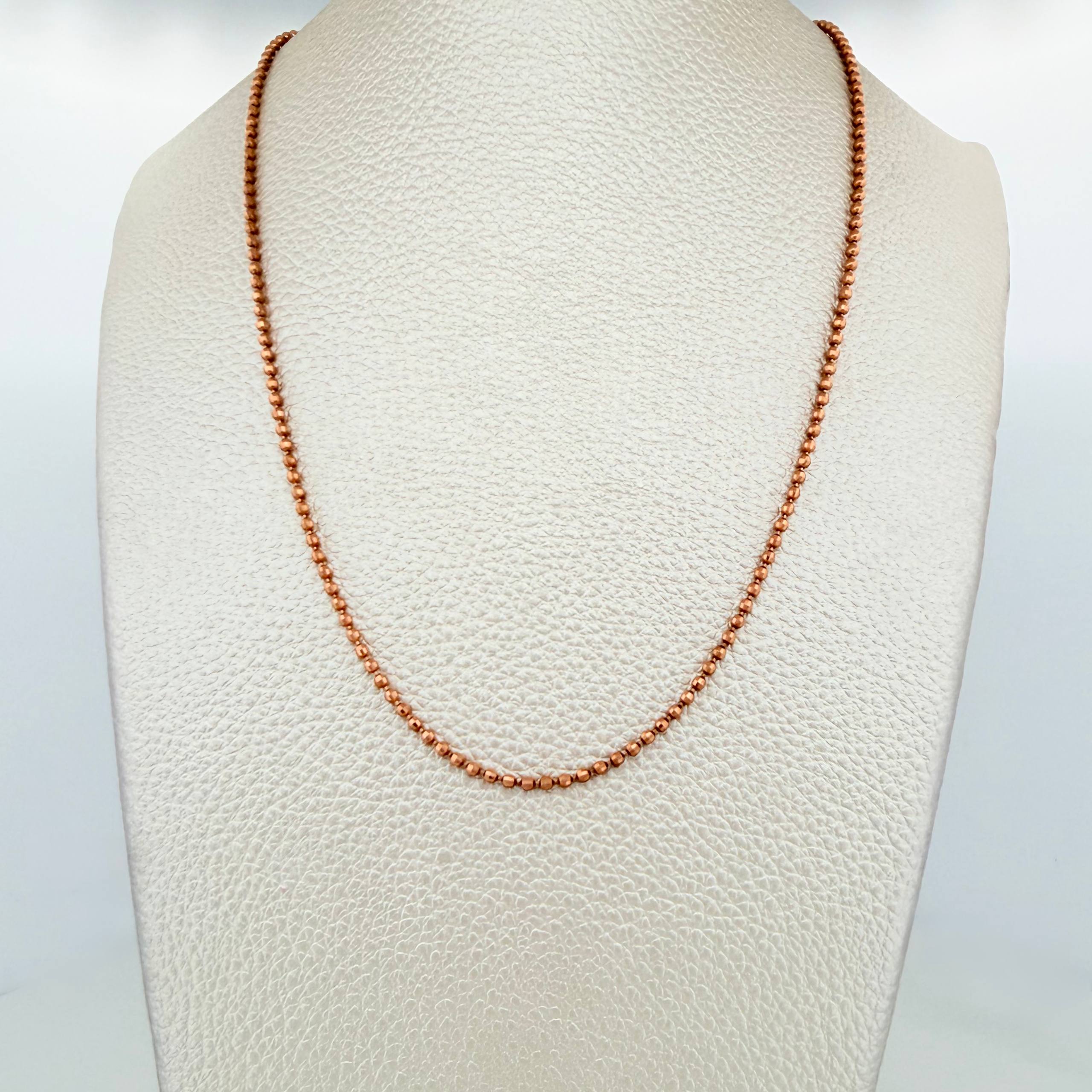 Cadena Militar 8.6g / 60cm / 1mm Oro Rosa 18K
