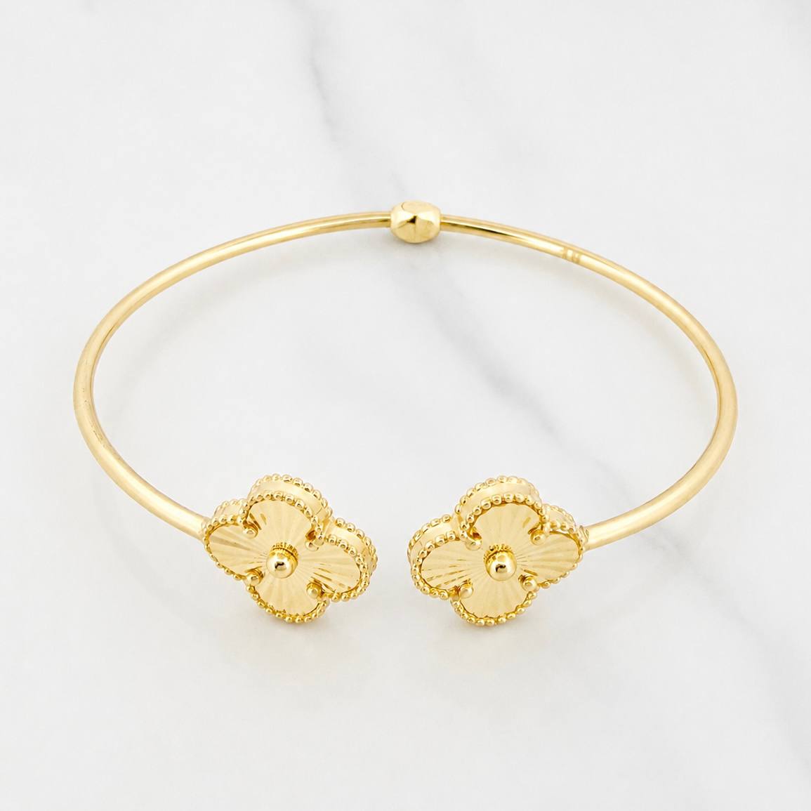 Pulso Aro Trebol 7.2g / 17cm / 2mm Oro Amarillo 18K