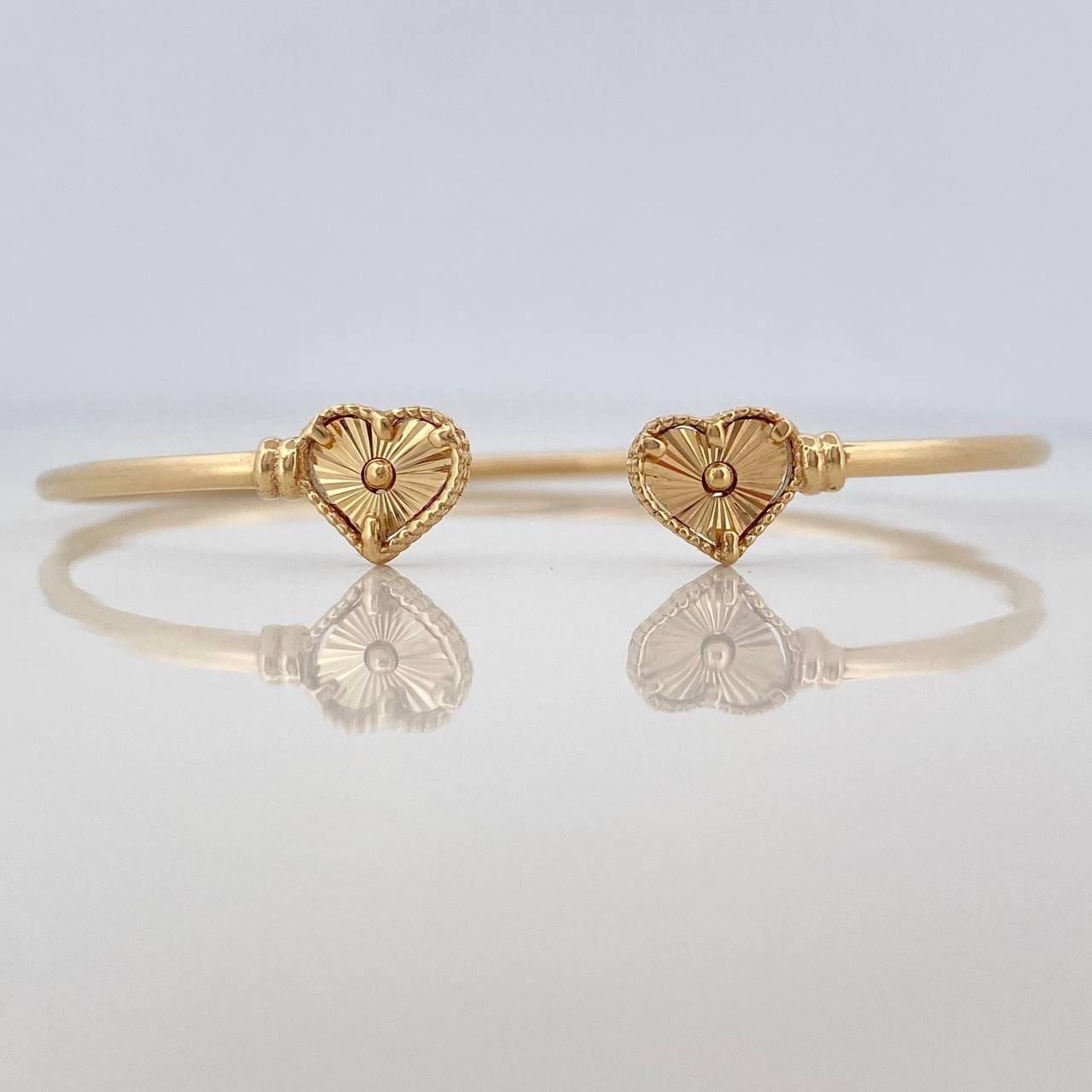 Pulso Aro Corazones 3.3 g / 16 cm / 1.6 mm Oro Amarillo 18K