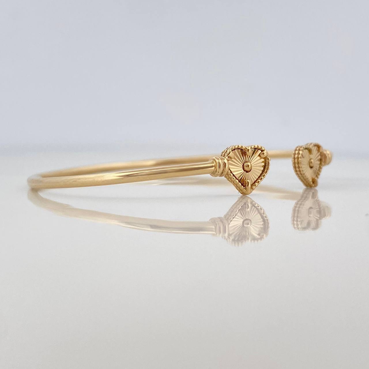 Pulso Aro Corazones 3.3 g / 16 cm / 1.6 mm Oro Amarillo 18K