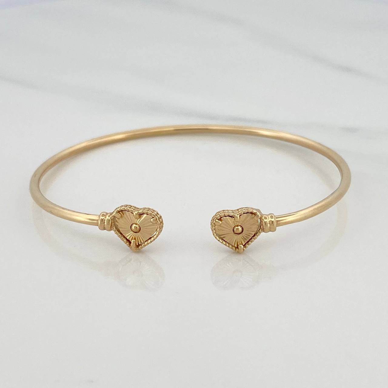 Pulso Aro Corazones 3.3 g / 16 cm / 1.6 mm Oro Amarillo 18K