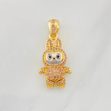 Dije Conejo Sonriente 6.15g / 3.05cm Dos Oros Amarillo Blanco 18K