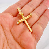 Dije Cruz Clavo 4.15g / 4.05cm Oro Amarillo 18K