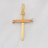 Dije Cruz Clavo 4.05g / 4.05cm Tres Oros 18K