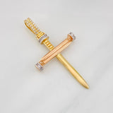 Dije Cruz Clavo 4.05g / 4.05cm Tres Oros 18K