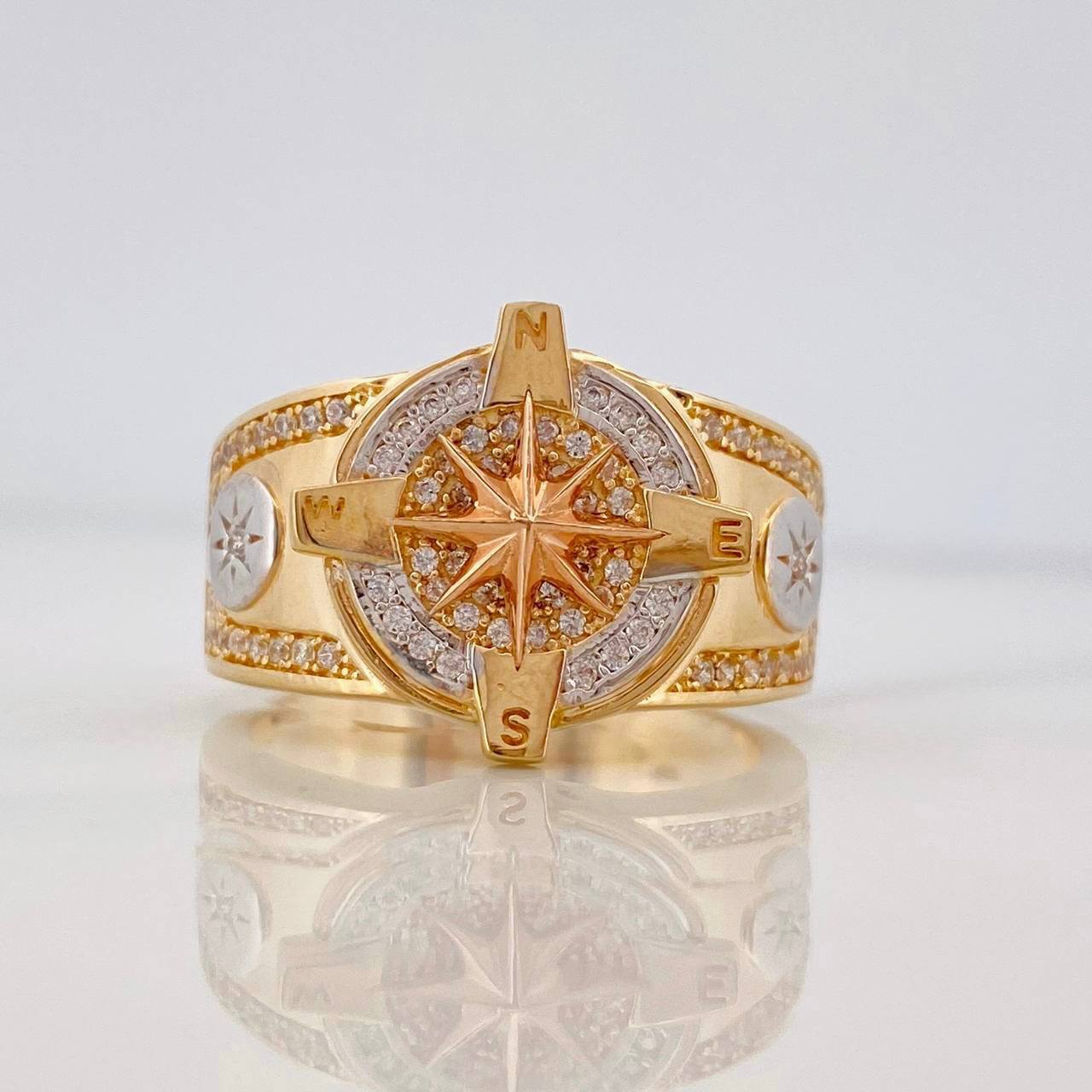 Anillo Brujula 10.25g / T11 Tres Oros 18K
