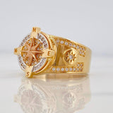 Anillo Brujula 9.9g / T9 1/4 Tres Oros 18K