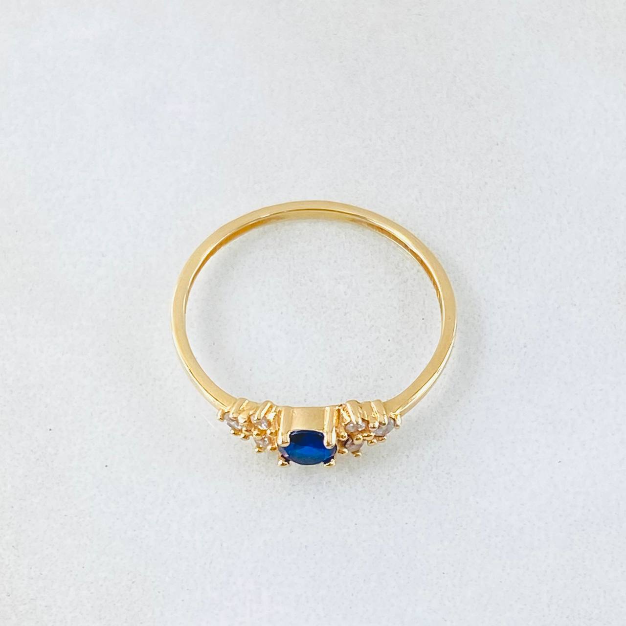 Anillo Solitario Flores Delicadas 1gr / T5 1/2 / Oro Amarillo 18K