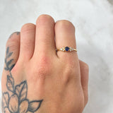 Anillo Solitario Flores Delicadas 1gr / T5 1/2 / Oro Amarillo 18K