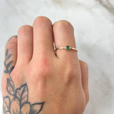 Anillo Solitario 0.65gr / T7 1/2 / Oro Amarillo 18K *