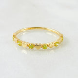 Anillo Corazones Intercalados 1.25gr / T7 1/4 / Oro Amarillo 18K