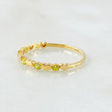 Anillo Corazones Intercalados 1.25gr / T7 1/4 / Oro Amarillo 18K
