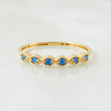 Anillo Linea de Ojos 1gr / T6 / Oro Amarillo 18K *