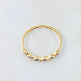 Anillo Linea de Ojos 1gr / T6 / Oro Amarillo 18K *