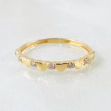 Anillo Corazones Intercalados 1gr / T6 1/4 / Oro Amarillo 18K