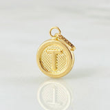 Dije Letra T 0.6gr / 1.9cm / Oro Amarillo 18K