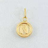 Dije Letra N 0.55gr / 1.9cm / Oro Amarillo 18K