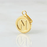 Dije Letra N 0.6gr / 1.7cm / Oro Amarillo 18K