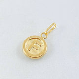 Dije Letra F 0.55gr / 1.5cm / Oro Amarillo 18K