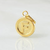 Dije Letra F 0.6gr / 1.9cm / Oro Amarillo 18K