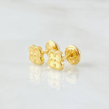 Topos Flor Trebol 0.6gr / Oro Amarillo 18K ©