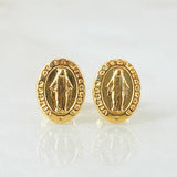 Topos Virgen Milagrosa Ovalo 0.95gr / 1cm / Oro Amarillo 18K *