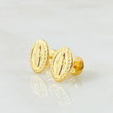 Topos Virgen Milagrosa Ovalo 0.95gr / 1cm / Oro Amarillo 18K *