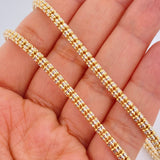Cadena Ice 28.8gr / 60.5cm / Dos Oros Amarillo Blanco +4 18K +
