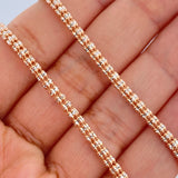 Cadena Ice 19.7gr / 60.2cm / Dos Oros Blanco Rosa +4 18K +