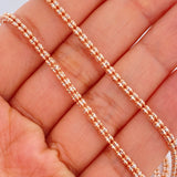 Cadena Ice 16gr / 60.2cm / Dos Oros Blanco Rosa +4 18K +