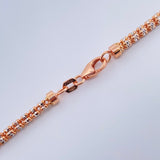 Cadena Ice 16gr / 60.2cm / Dos Oros Blanco Rosa +4 18K +