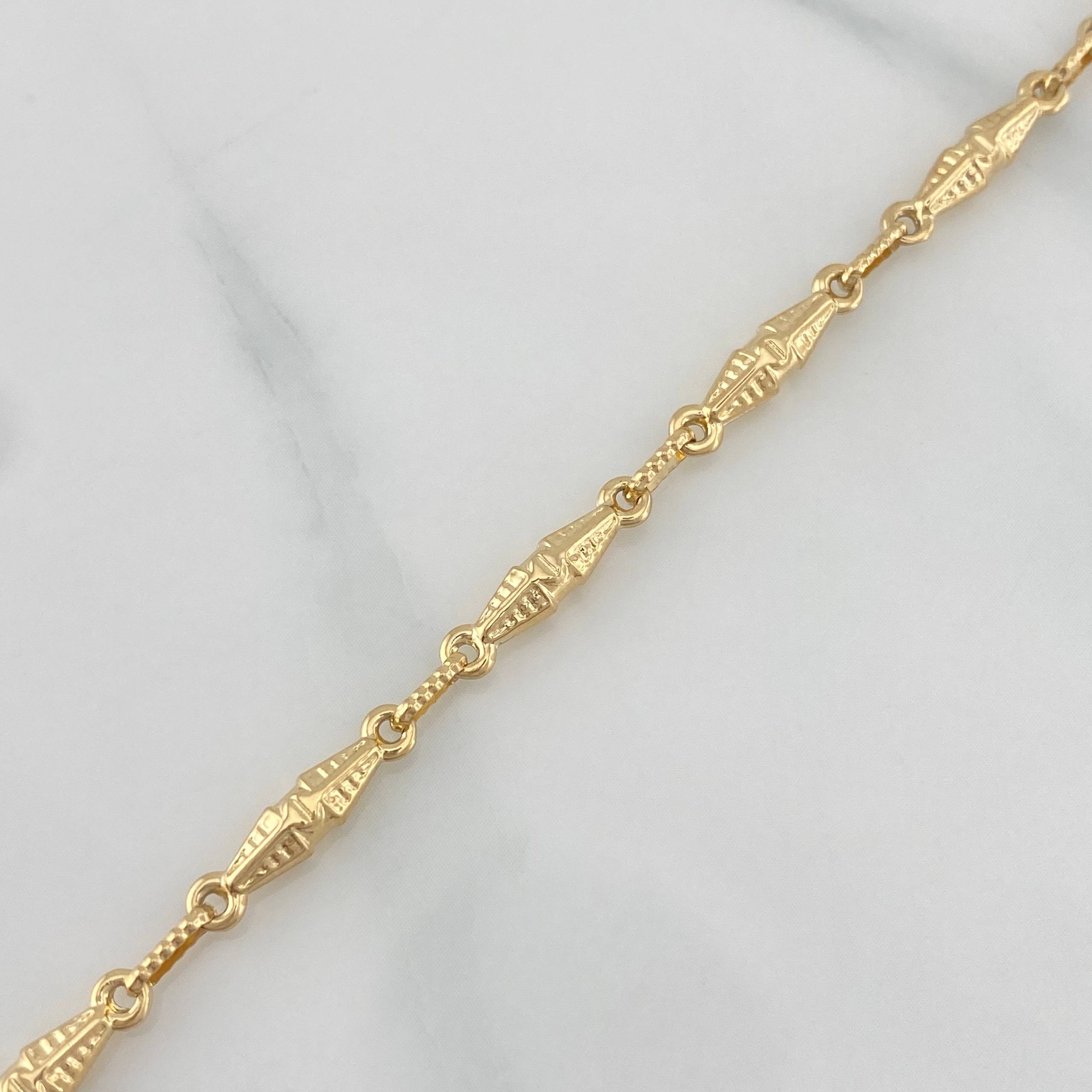 Pulso Rustica Dubai 4.1 g / 22 cm / 1.15 mm Oro Amarillo 18K
