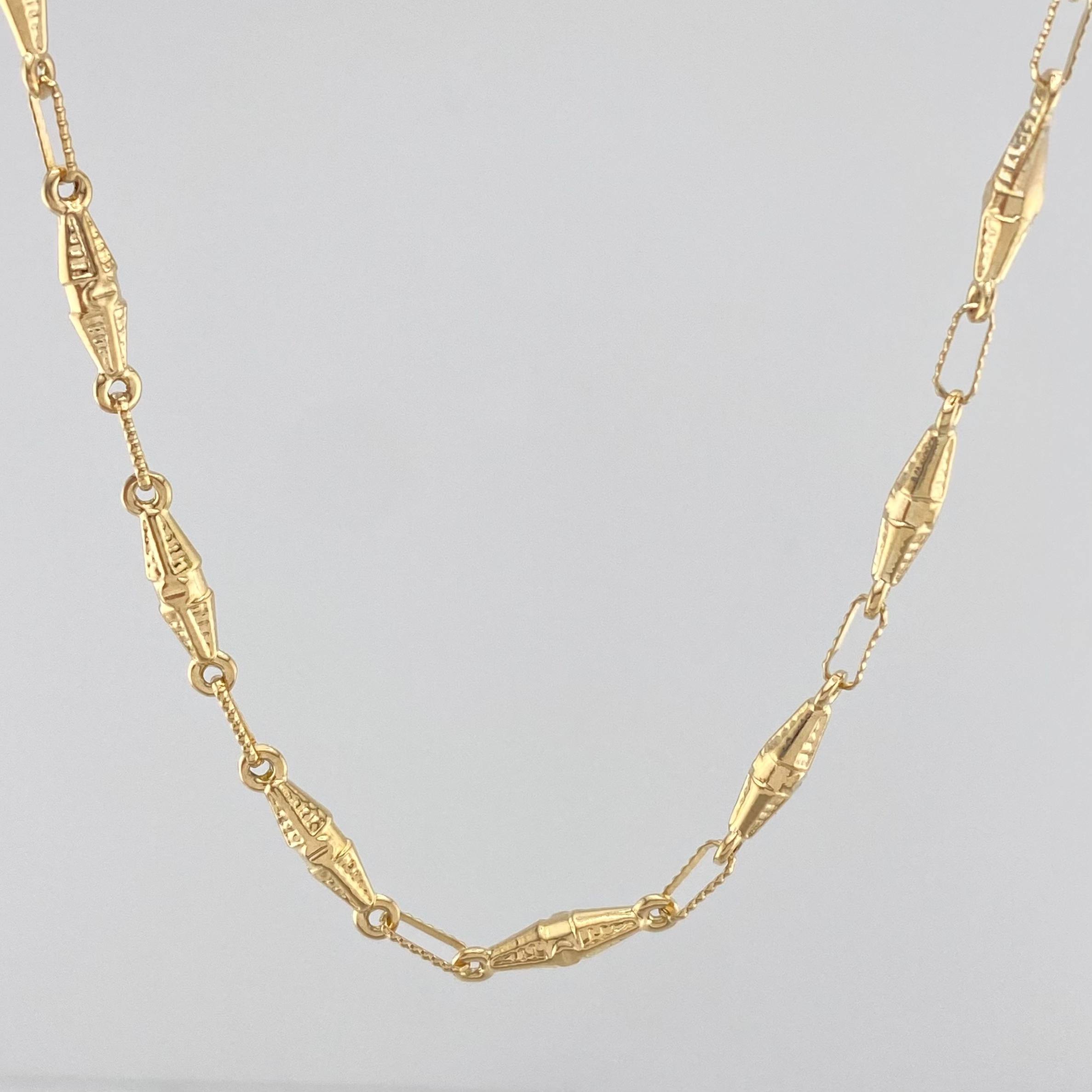 Cadena Rustica Dubai 10.5 g / 61.5 cm / 1.1 mm Oro Amarillo 18K