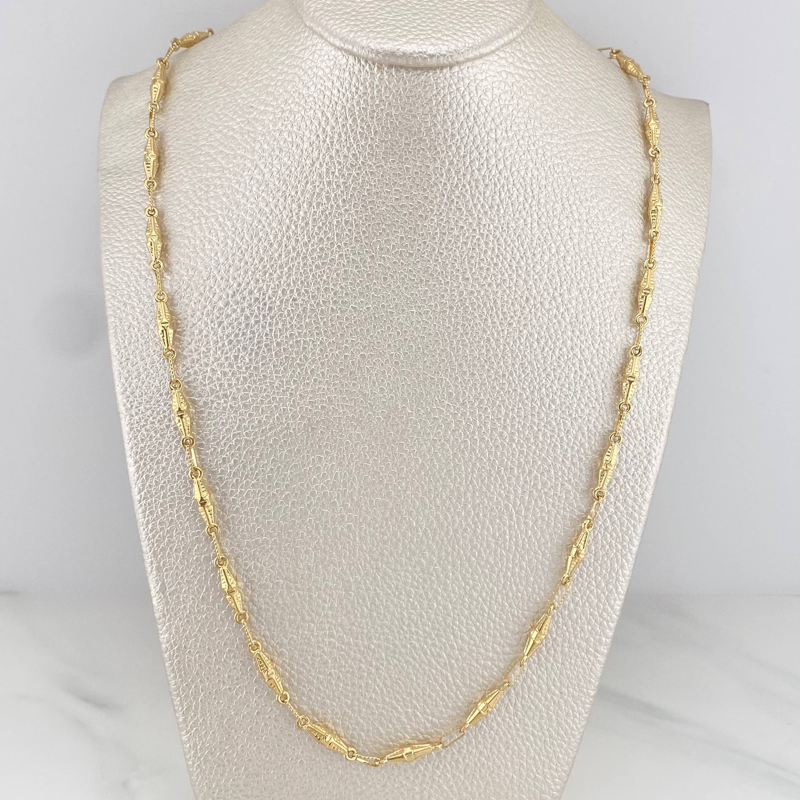 Cadena Rustica Dubai 10.5 g / 61.5 cm / 1.1 mm Oro Amarillo 18K