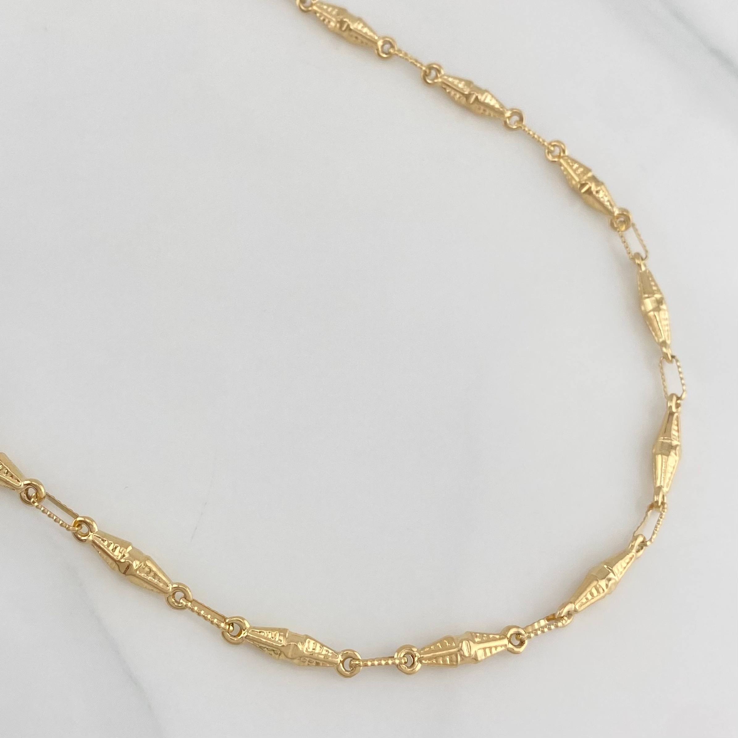 Cadena Rustica Dubai 10.5 g / 61.5 cm / 1.1 mm Oro Amarillo 18K