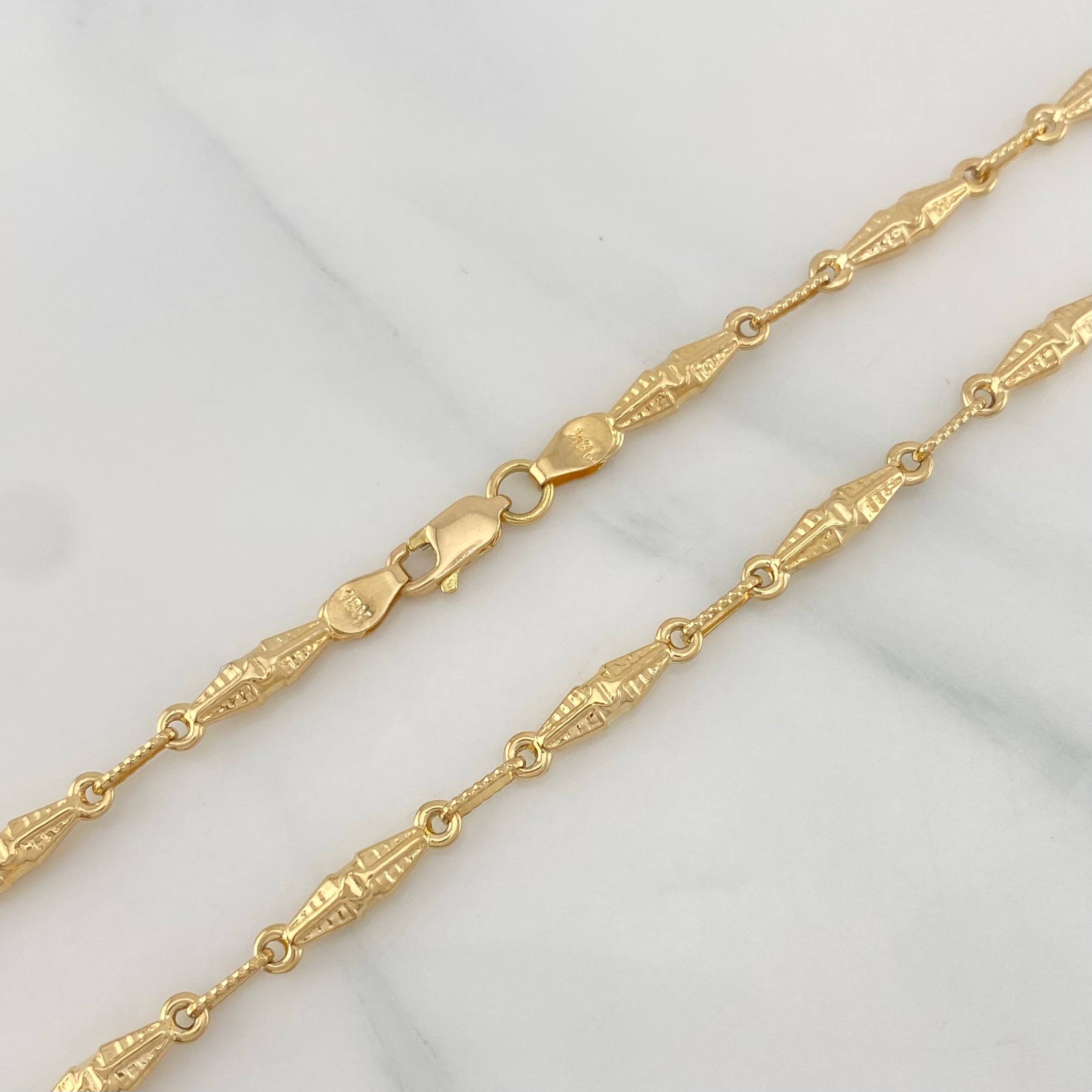 Cadena Rustica Dubai 10.5 g / 61.5 cm / 1.1 mm Oro Amarillo 18K