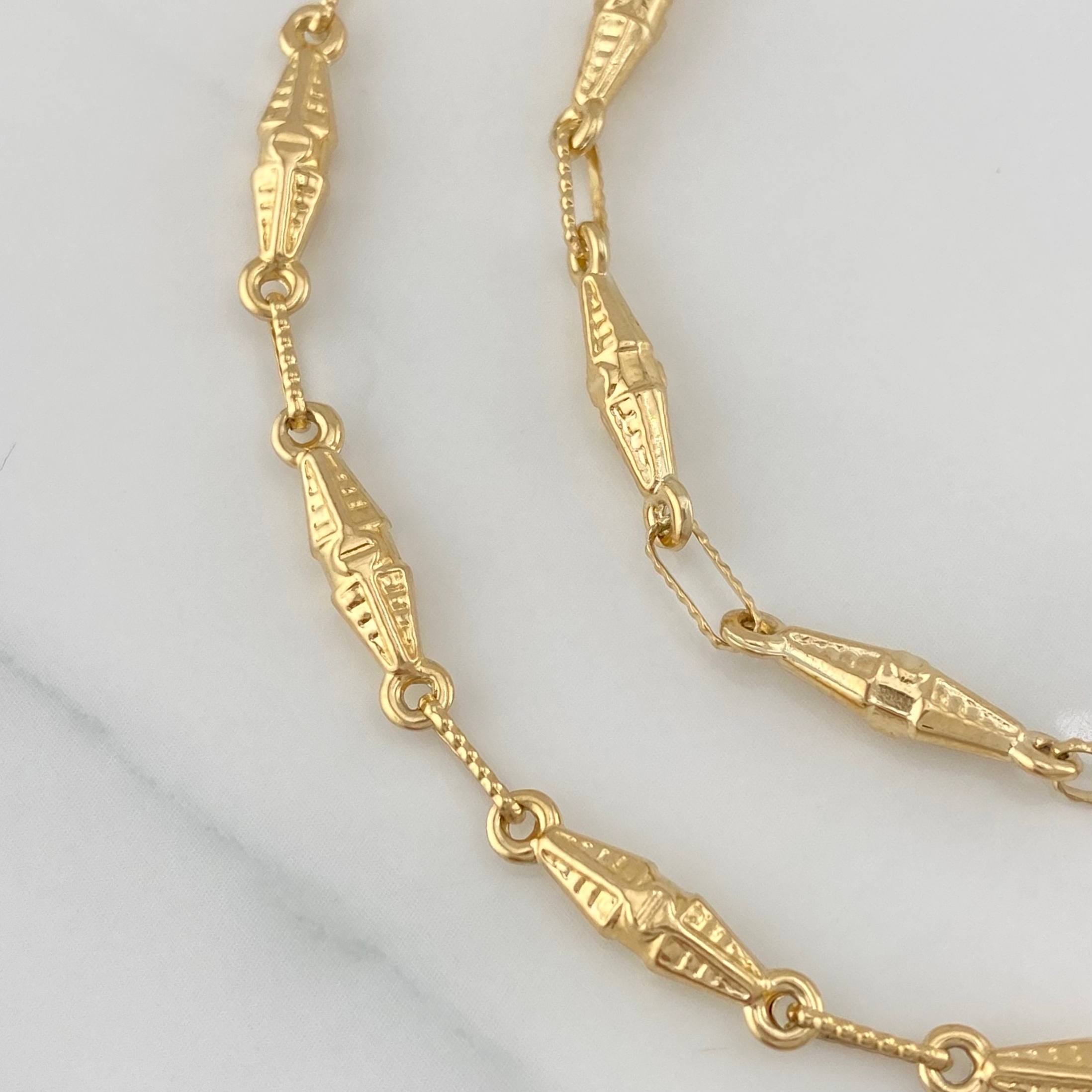 Cadena Rustica Dubai 10.5 g / 61.5 cm / 1.1 mm Oro Amarillo 18K