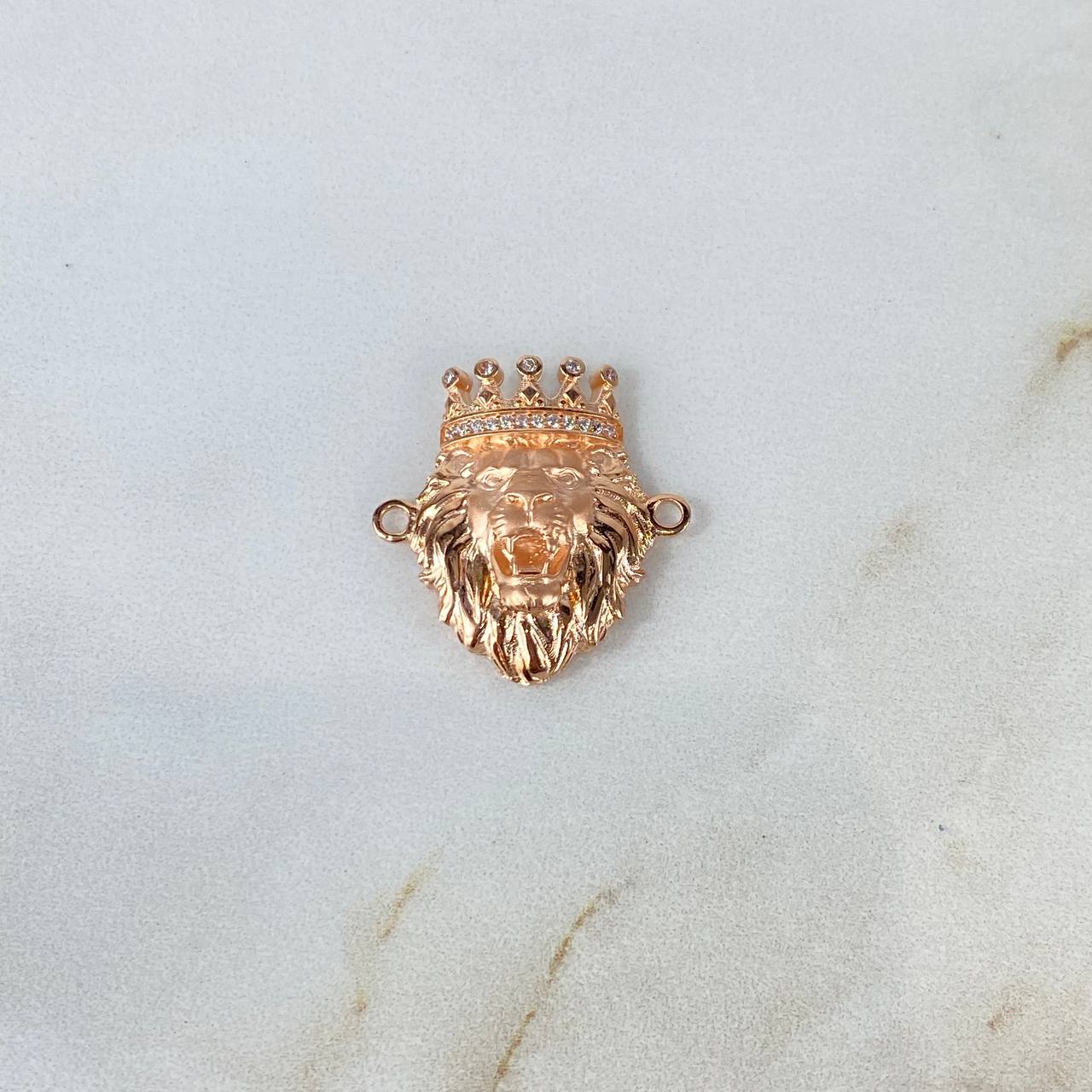 Herraje Rey Leon 5.9gr / 2.3cm / Circones Blancos Oro Rosa Nac.Esp ©