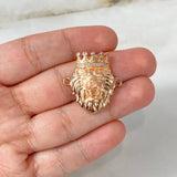 Herraje Rey Leon 5.9gr / 2.3cm / Circones Blancos Oro Rosa Nac.Esp ©