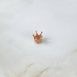 Herraje Corona 1.4gr / 1cm / Circones Blancos Oro Rosa ©