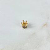 Herraje Corona 1.3gr / 1cm / Circones Negros Oro Amarillo ©