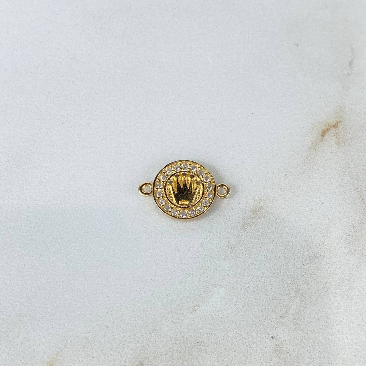 Herraje Corona RX 1.4gr / 1.6cm / Circones Blancos Oro Amarillo ©
