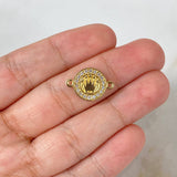 Herraje Corona RX 1.4gr / 1.6cm / Circones Blancos Oro Amarillo ©