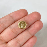 Herraje Virgen Milagrosa 0.5gr / 1cm / Tambor Oro Amarillo ©