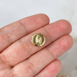 Herraje Virgen de Guadalupe 0.45gr / 1cm / Tambor Oro Amarillo ©