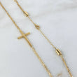 Cadena Aro Seguido Cruz 4.25gr / 40cm-35cm / 1mm Oro Amarillo +4 ©