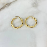 Candongas Nico 3.9gr / 3cm / Rayadas Entorchadas Oro Amarillo $