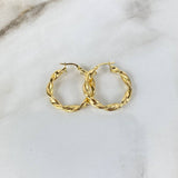 Candongas Nico 3.9gr / 3cm / Rayadas Entorchadas Oro Amarillo $