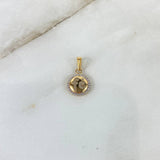 Dije Fé 1.35gr / 2cm / Circones Blancos Oro Amarillo ©